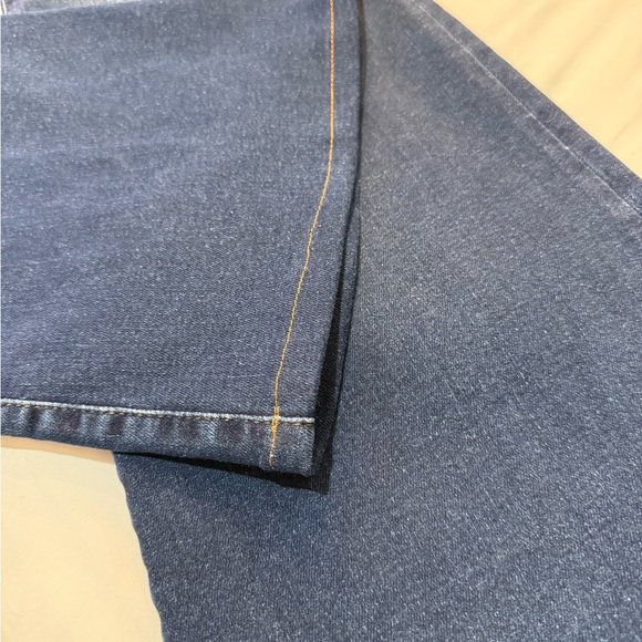 Good American Indigo Blue Flare Wide Leg Jeans Size Large - Picture 2 of 7